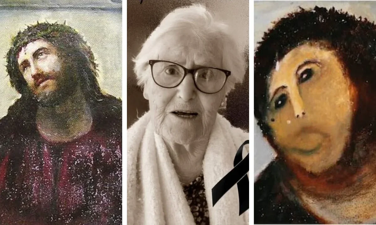 Cecilia Giménez falleció a los 94 años, se encargó de ‘restaurar’ el ‘Ecce Homo’ de la Iglesia del Santuario de Misericordia de Borja.