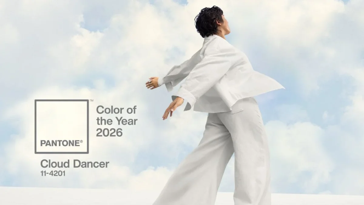 La tendencia está dictada, Pantone reveló que el Cloud Dancer será el protagonista como color del año 2026, con estilo limpio y monocromático.