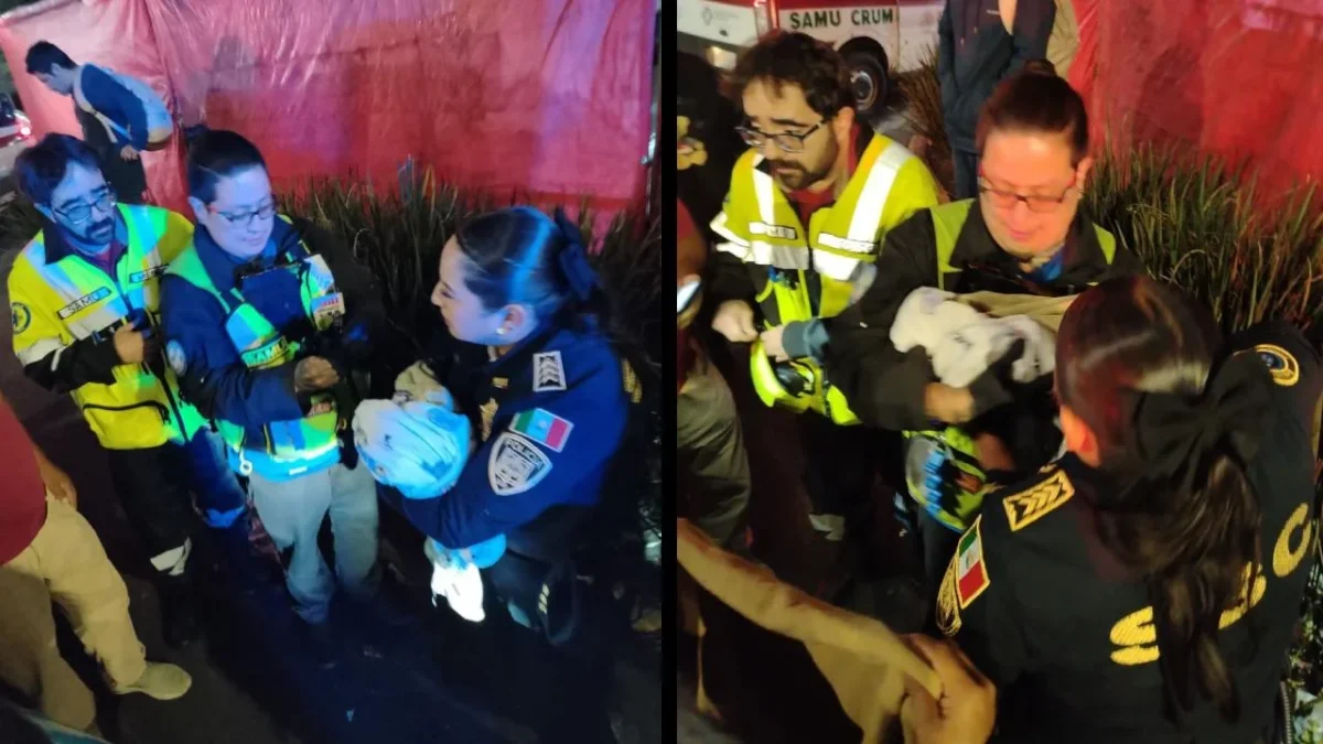 Policías de la CDMX apoyan a una mujer en labor de parto en calles de la alcaldía Iztapalapa.