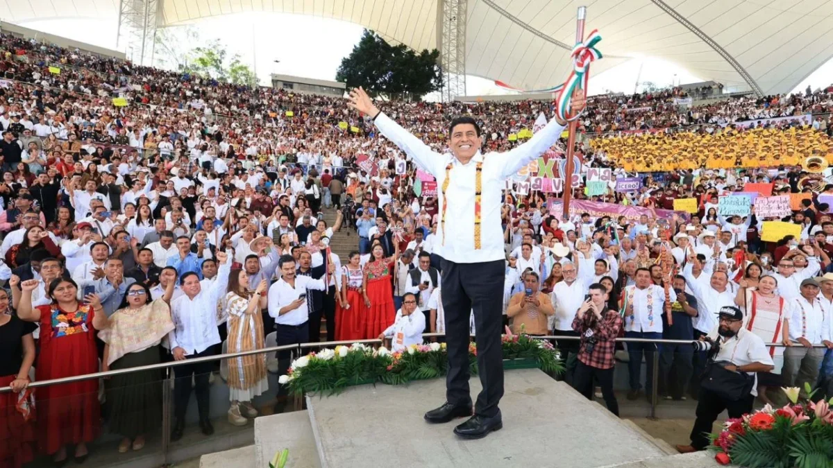 Salomón Jara Cruz rindió cuentas de su administración y dijo que Oaxaca cumple el bienestar que demanda el pueblo.