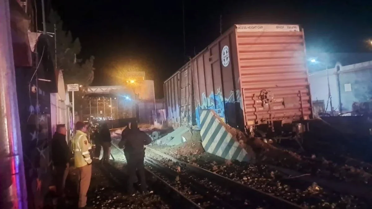 Se descarrila tren de carga cerca de la frontera en Nogales