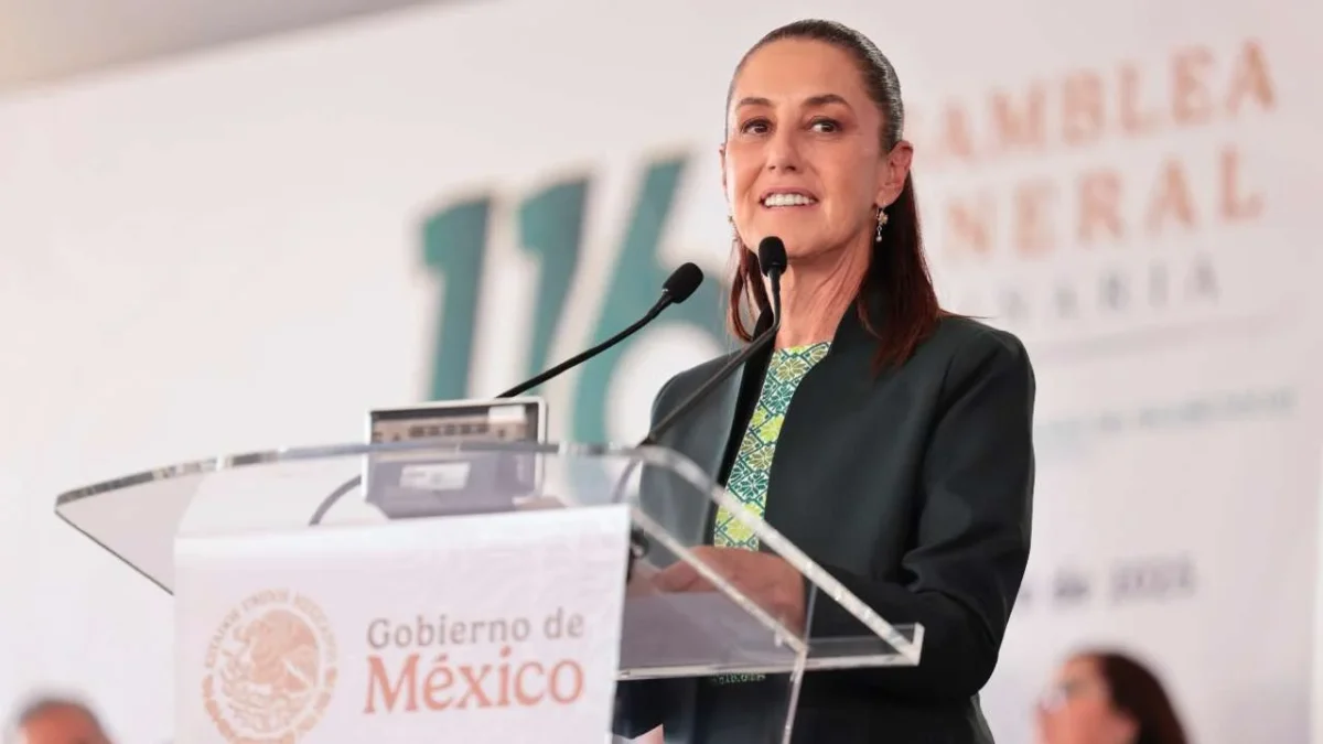 Claudia Sheinbaum encabezó la 116 Asamblea General del Instituto Mexicano del Seguro Social (IMSS).