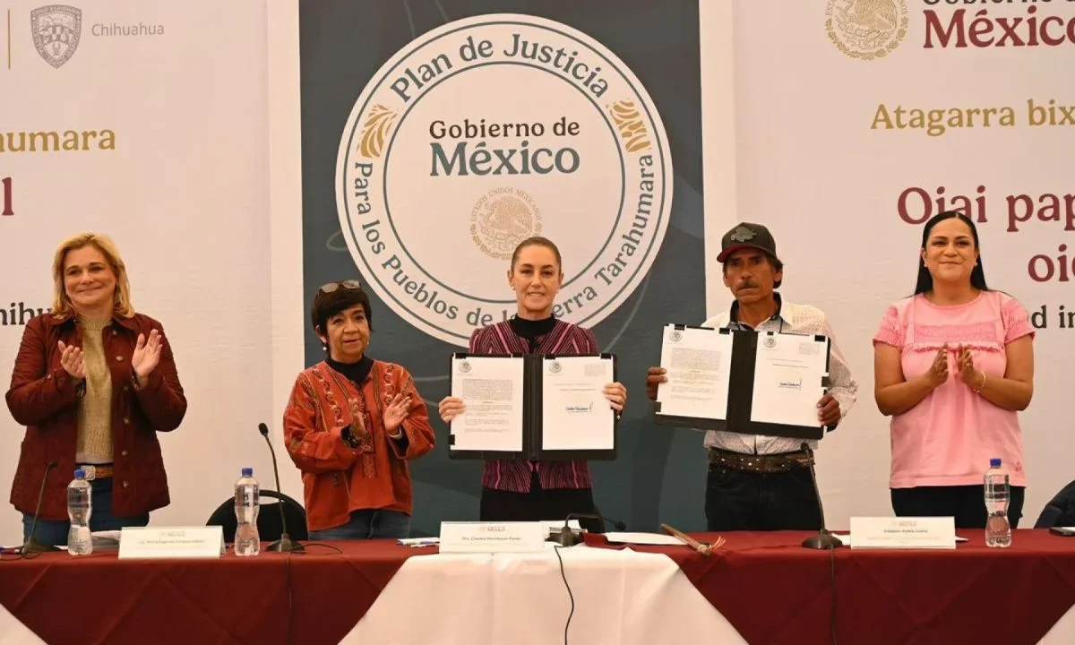 La entrega de las 3 mil hectáreas al Pueblo Ódami forma parte del Plan de Justicia de los Pueblos de la Sierra Tarahumara.