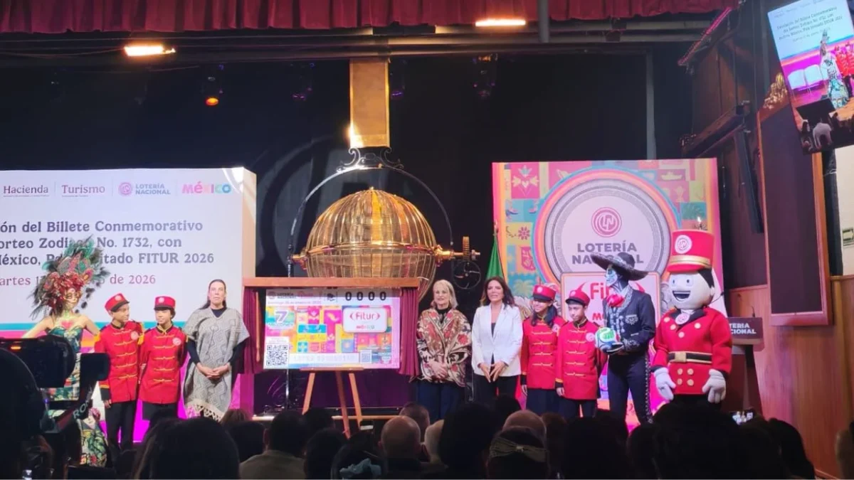 Lotería Nacional devela billete conmemorativo Fitur 2026