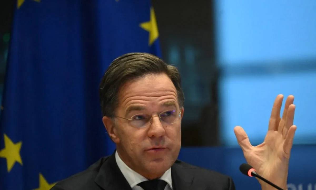 El secretario general de la OTAN, Mark Rutte, pronuncia un discurso durante una reunión de la Comisión de Seguridad y Defensa en el Parlamento Europeo