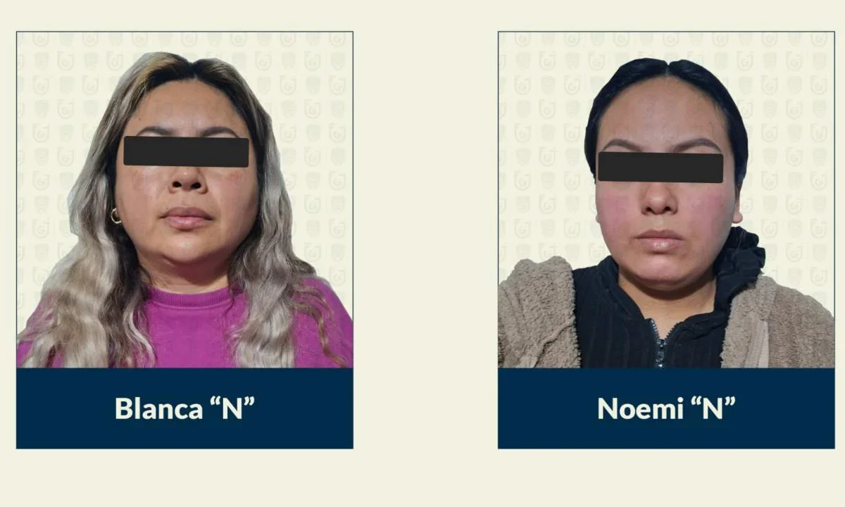 Autoridades de la CDMX detuvieron a dos mujeres ligadas al Cártel Nuevo Imperio.