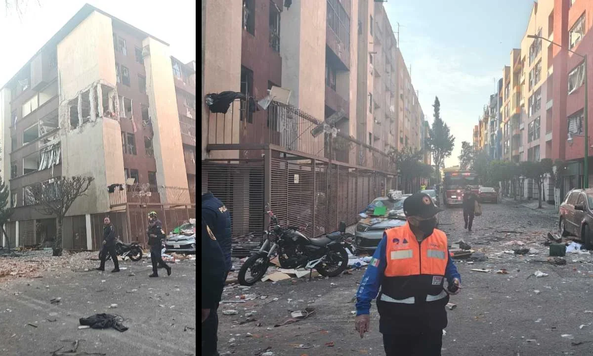Cámaras del C5 CDMX captan el momento de la explosión en el departamento de Paseos de Taxqueña.