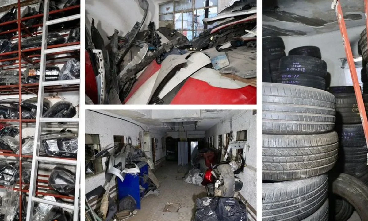 Autoridades capitalinas aseguraron alrededor de 150 toneladas de autopartes presuntamente robadas durante un cateo en un hotel de la alcaldía Cuauhtémoc