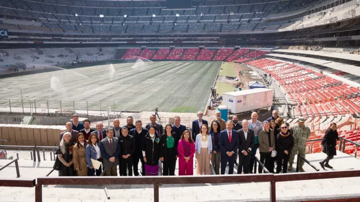 La Jefa de Gobierno de la CDMX, Clara Brugada, recorrió las obras del Estadio Azteca, el cual será una de las sedes para el Mundial 2026.