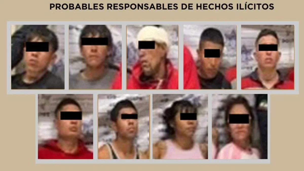 Autoridades del Edomex detuvieron a nueve presuntos extorsionadores.