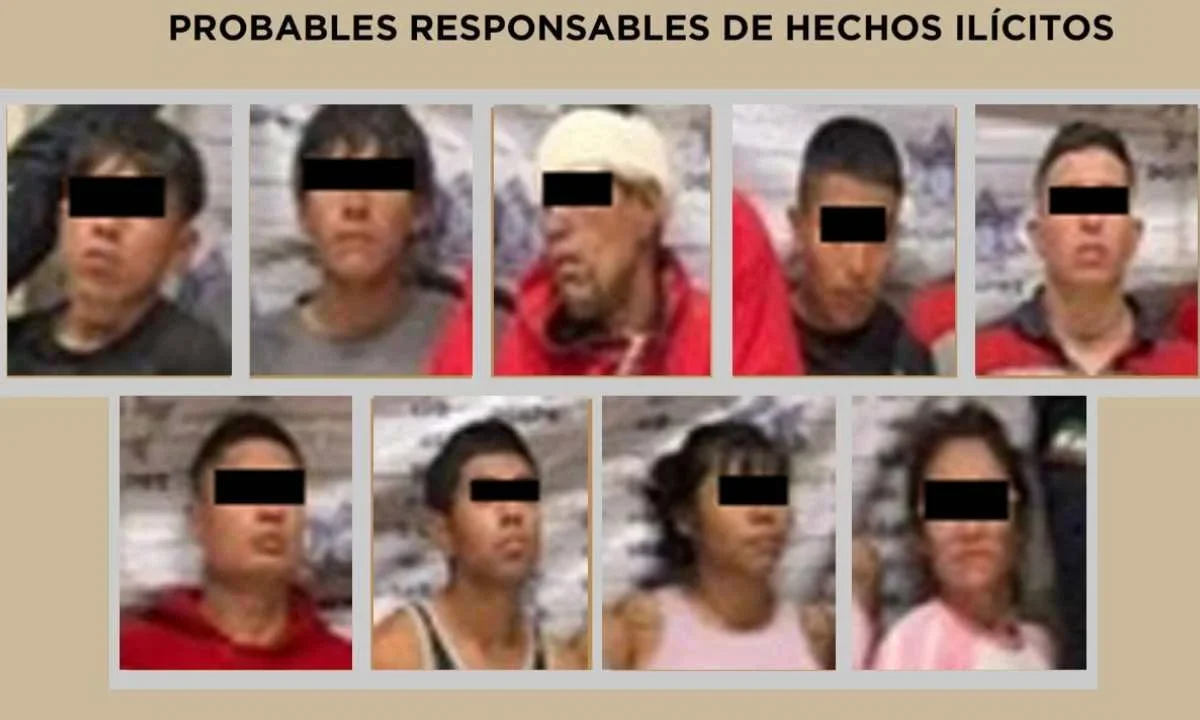 Autoridades del Edomex detuvieron a nueve presuntos extorsionadores.
