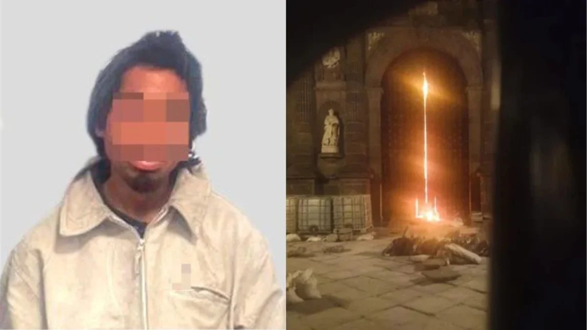 Autoridades informaron sobre la detención del presunto responsable del incendio en la Catedral de Puebla, patrimonio de la humanidad.