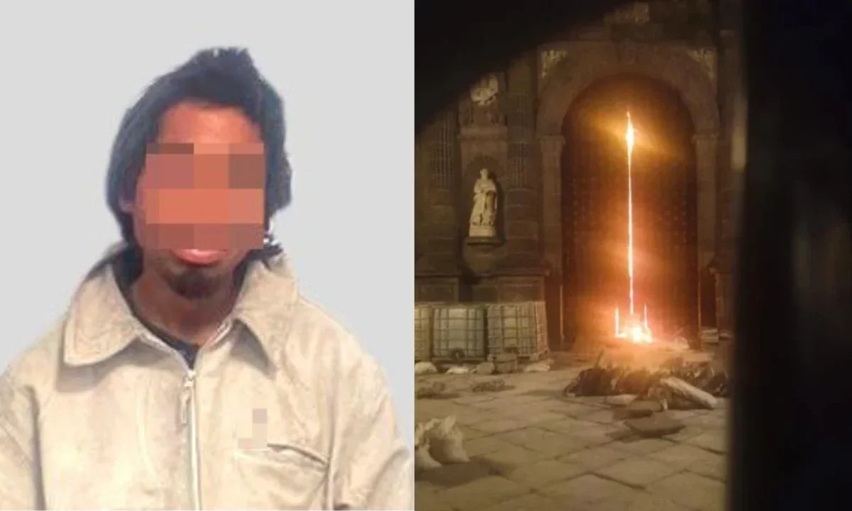 Autoridades informaron sobre la detención del presunto responsable del incendio en la Catedral de Puebla, patrimonio de la humanidad.