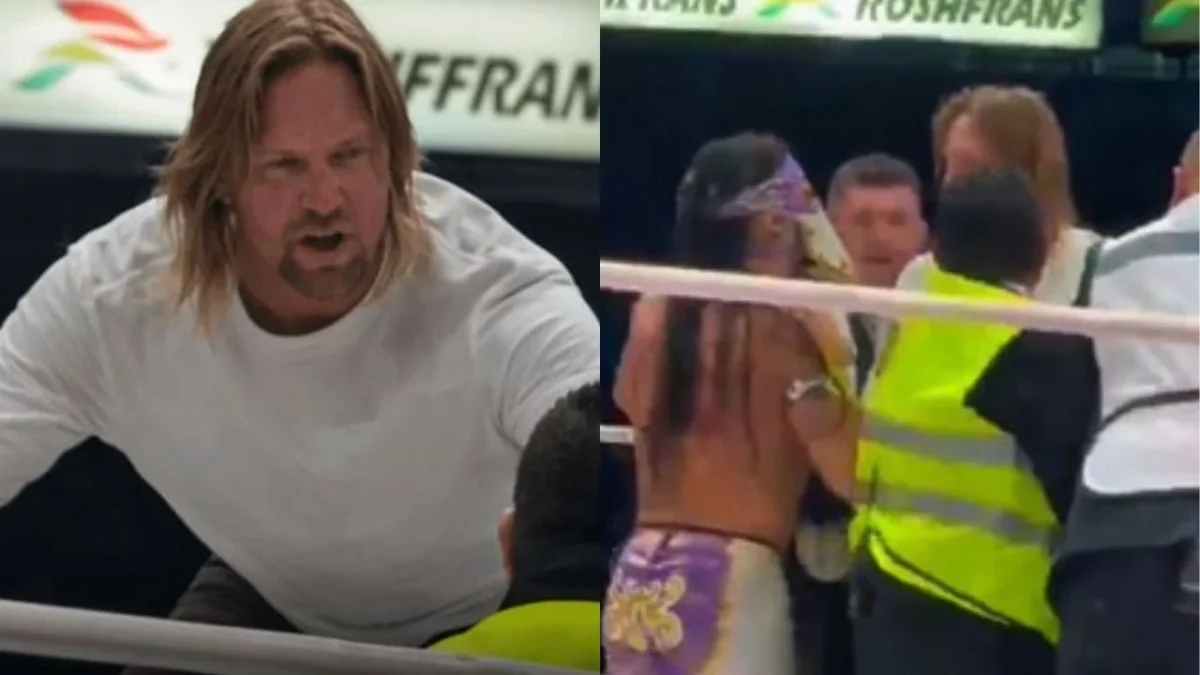 Un extranjero burló la seguridad de la Arena México en plena función de lucha libre, al parecer pretendía lanzarse de la tercera cuerda.