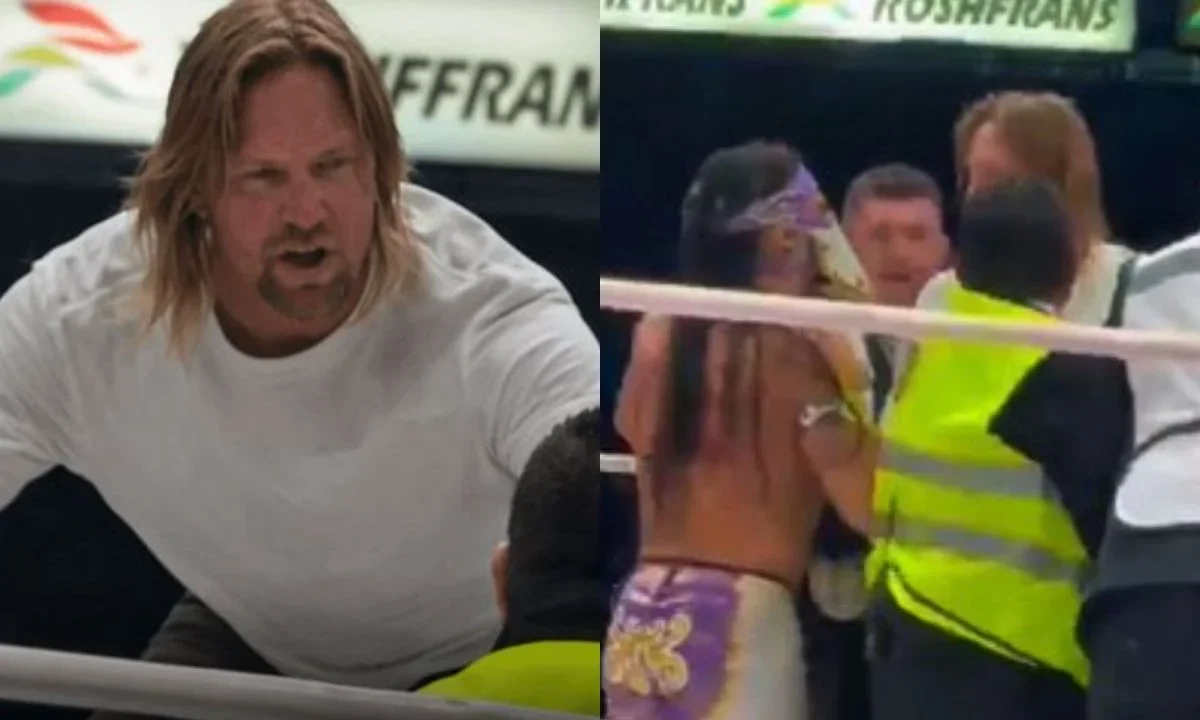 Un extranjero burló la seguridad de la Arena México en plena función de lucha libre, al parecer pretendía lanzarse de la tercera cuerda.