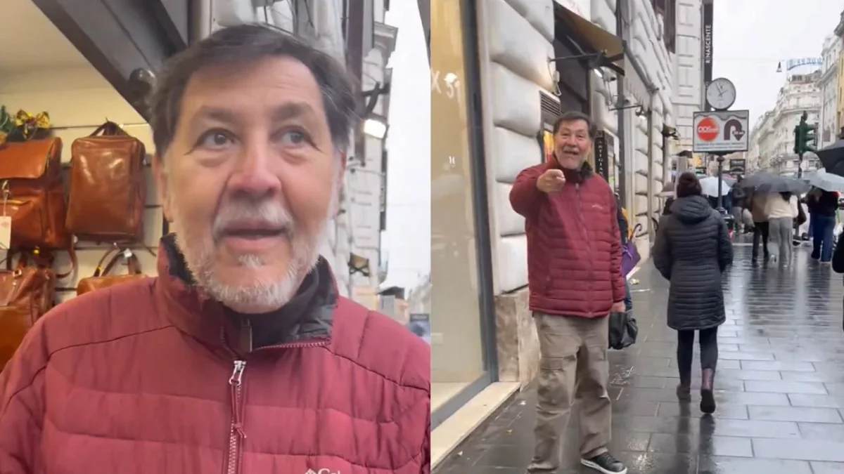 Fernández Noroña se molesta con mexicano que lo increpó en Roma