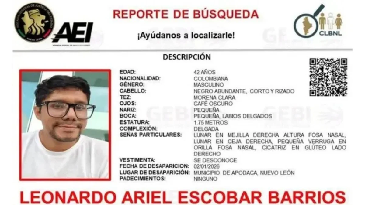 La Fiscalía de Nuevo León informó que el maestro colombiano regresó al aeropuerto de Monterrey tras ser liberado por la Guardia Nacional.