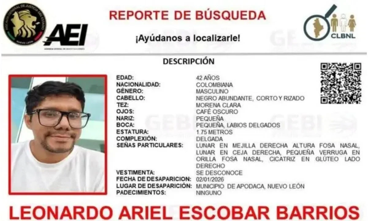 La Fiscalía de Nuevo León informó que el maestro colombiano regresó al aeropuerto de Monterrey tras ser liberado por la Guardia Nacional.