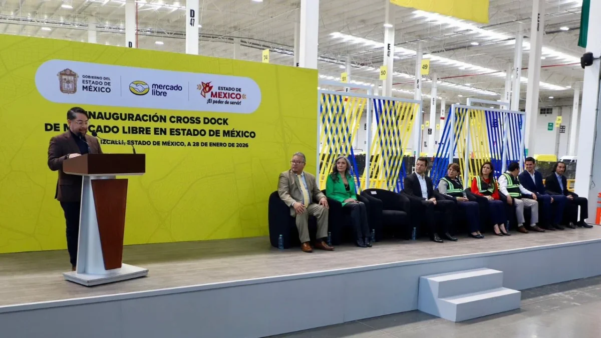 Con una inversión de 675 mdd, Mercado Libre inauguró su nuevo centro de distribución y almacenamiento de paquetes en en Cuautitlán Izcalli.