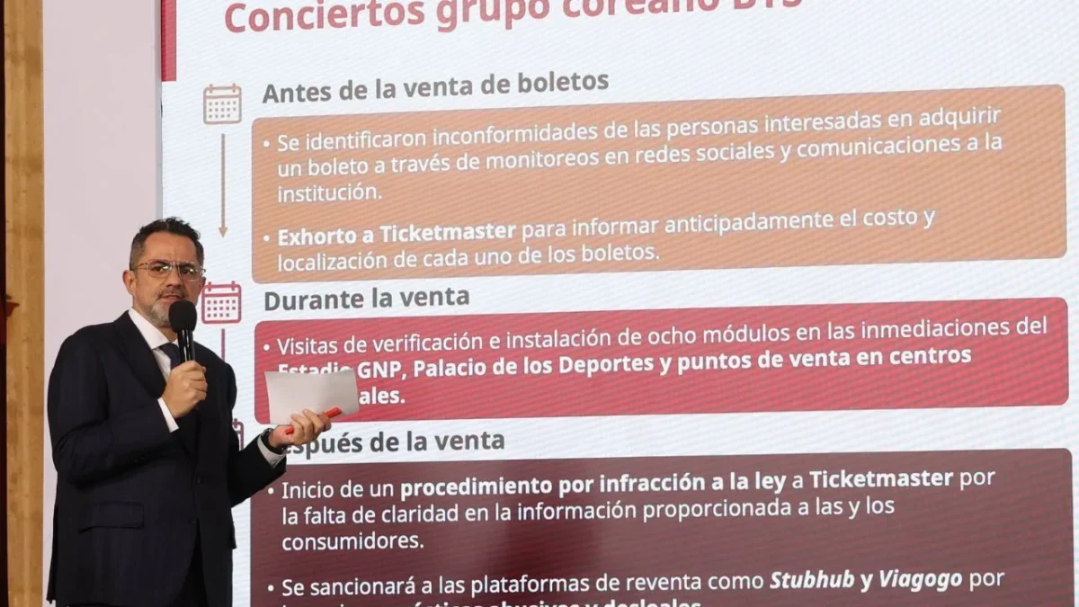 Multas por falta de transparencia en venta de boletos de conciertos podrían alcanzar 4 mdp, señala Profeco