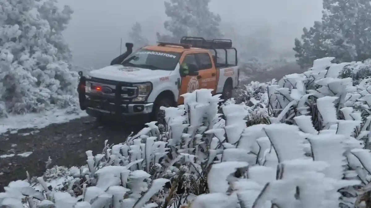 nevadas en Chihuahua y Nuevo León
