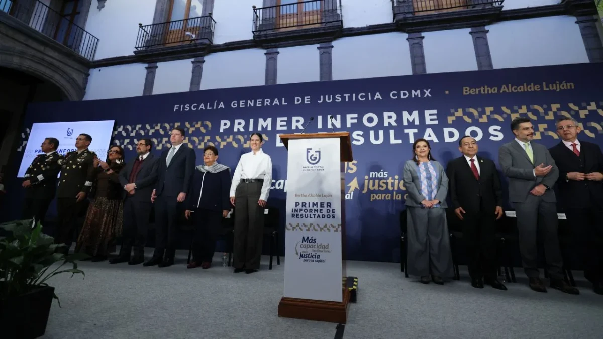Al rendir su primer informe como titular de la Fiscalía General de Justicia de la CDMX, Bertha Alcalde destacó un aumento en vinculaciones a proceso por delitos de alto impacto.