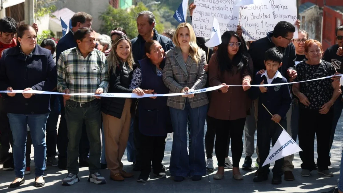 Romina Contreras destacó los resultados al inaugurar la repavimentación de mil 383 m2 con concreto hidráulico en calle Francisco Castañeda,