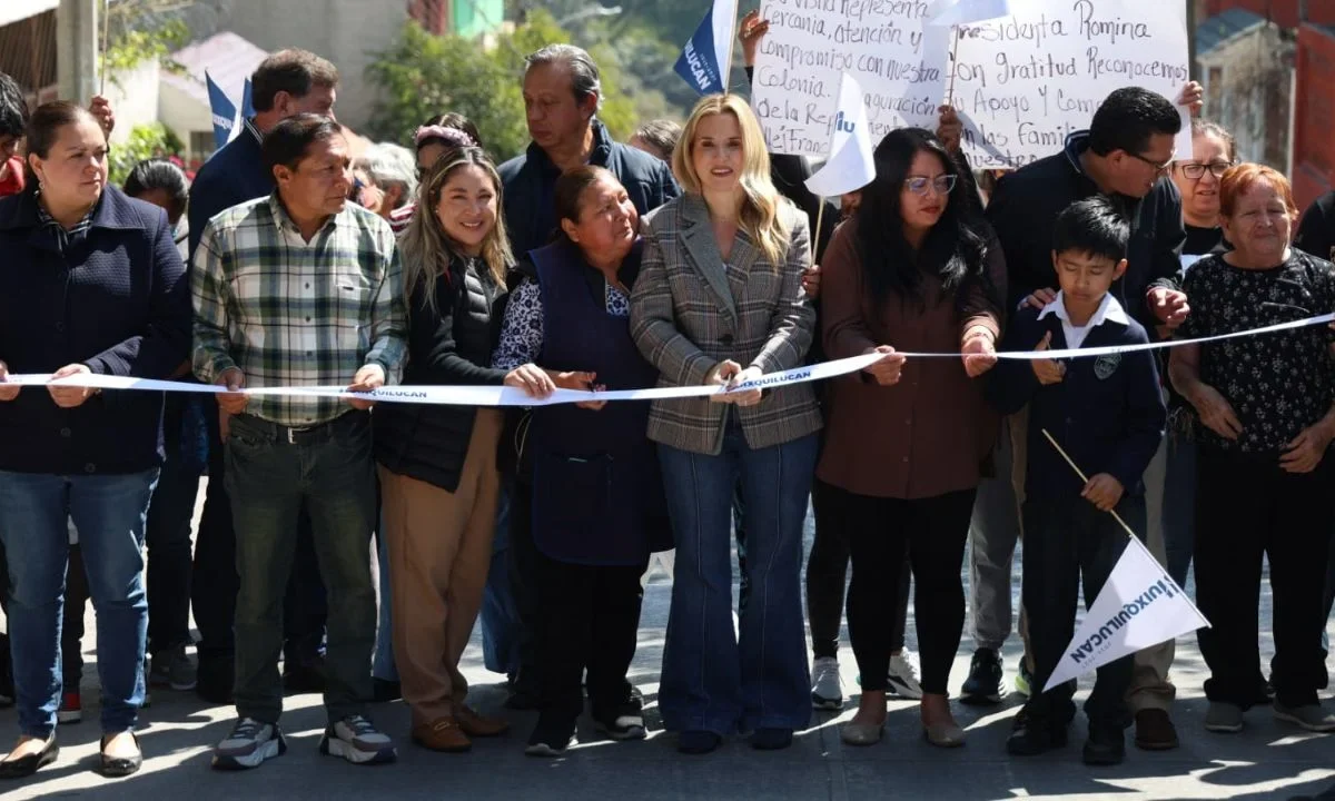 Romina Contreras destacó los resultados al inaugurar la repavimentación de mil 383 m2 con concreto hidráulico en calle Francisco Castañeda,