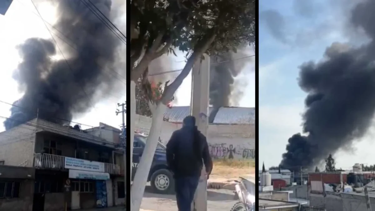 Este viernes se reportó un fuerte incendio en una fábrica ubicada en el municipio de Ecatepec.