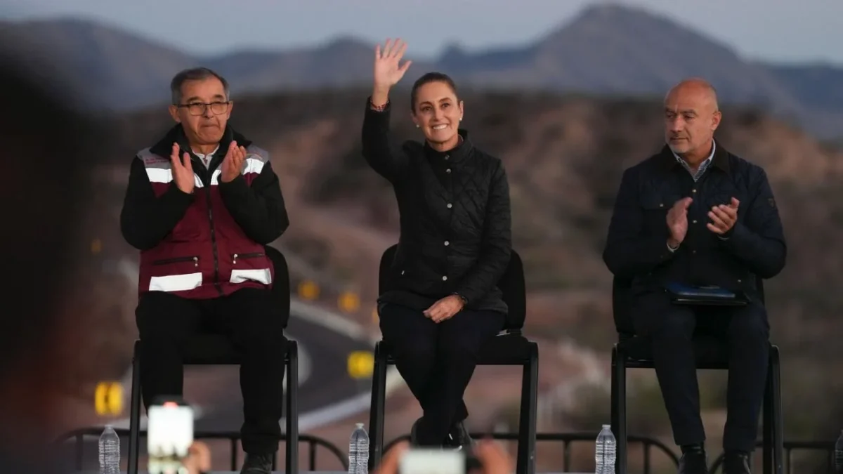 La presidenta Claudia Sheinbaum Pardo inauguró este sábado 31 de enero la carretera Bavispe-Nuevo Casas Grandes, en Sonora.