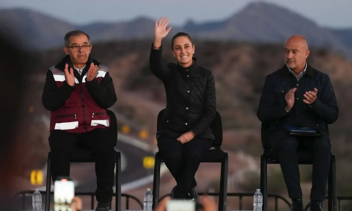 La presidenta Claudia Sheinbaum Pardo inauguró este sábado 31 de enero la carretera Bavispe-Nuevo Casas Grandes, en Sonora.