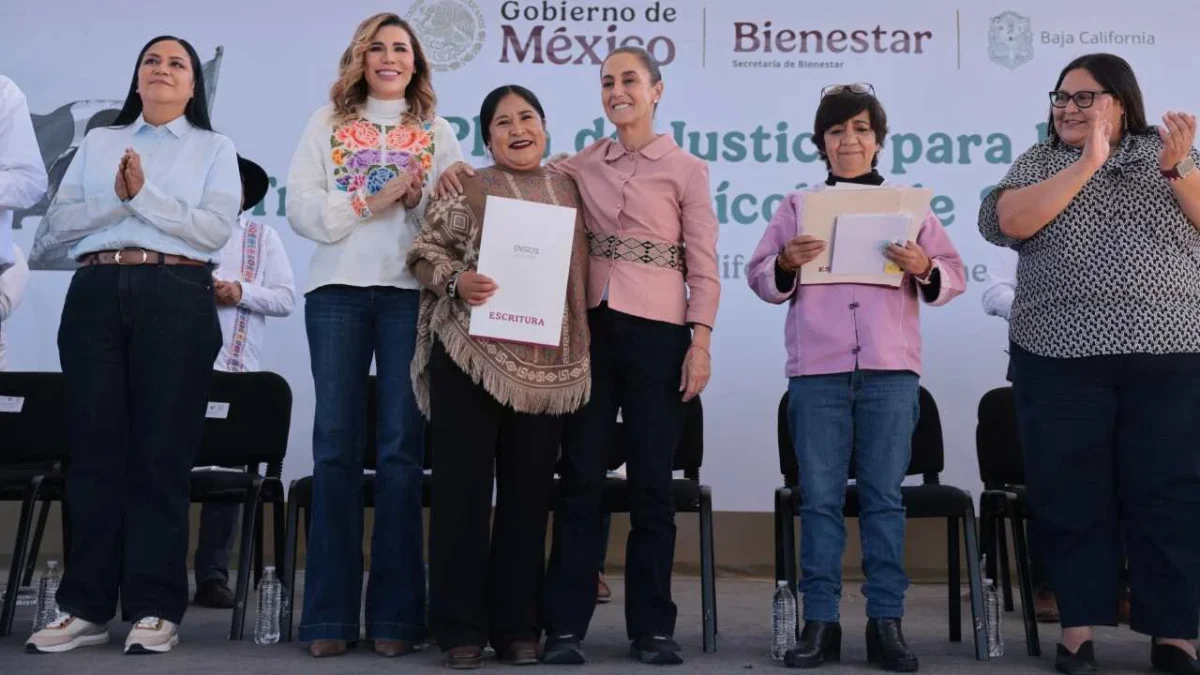 La presidenta Claudia Sheinbaum pone en marcha plan de justicia social en San Quintín, Baja California.