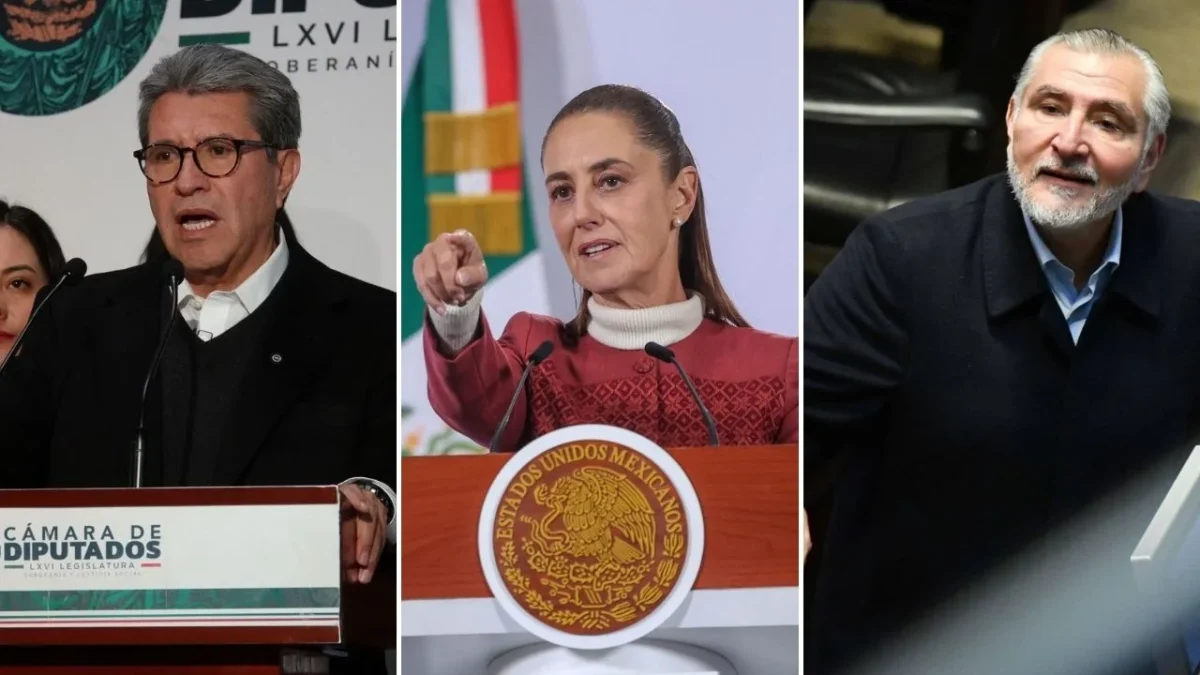 Desde las 18:00 horas arribaron a Palacio Nacional Adán Augusto López y Ricardo Monreal para reunirse con la presidenta, Claudia Sheinbaum.