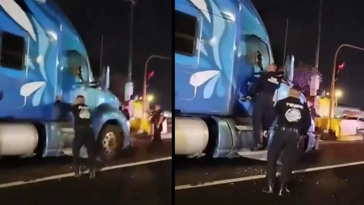 Un trailero desató una balacera y persecución sobre la carretera México-Texcoco.