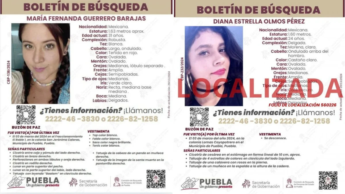 Localizan a 2 mujeres sin vida en Puebla tras dos años desaparecidas