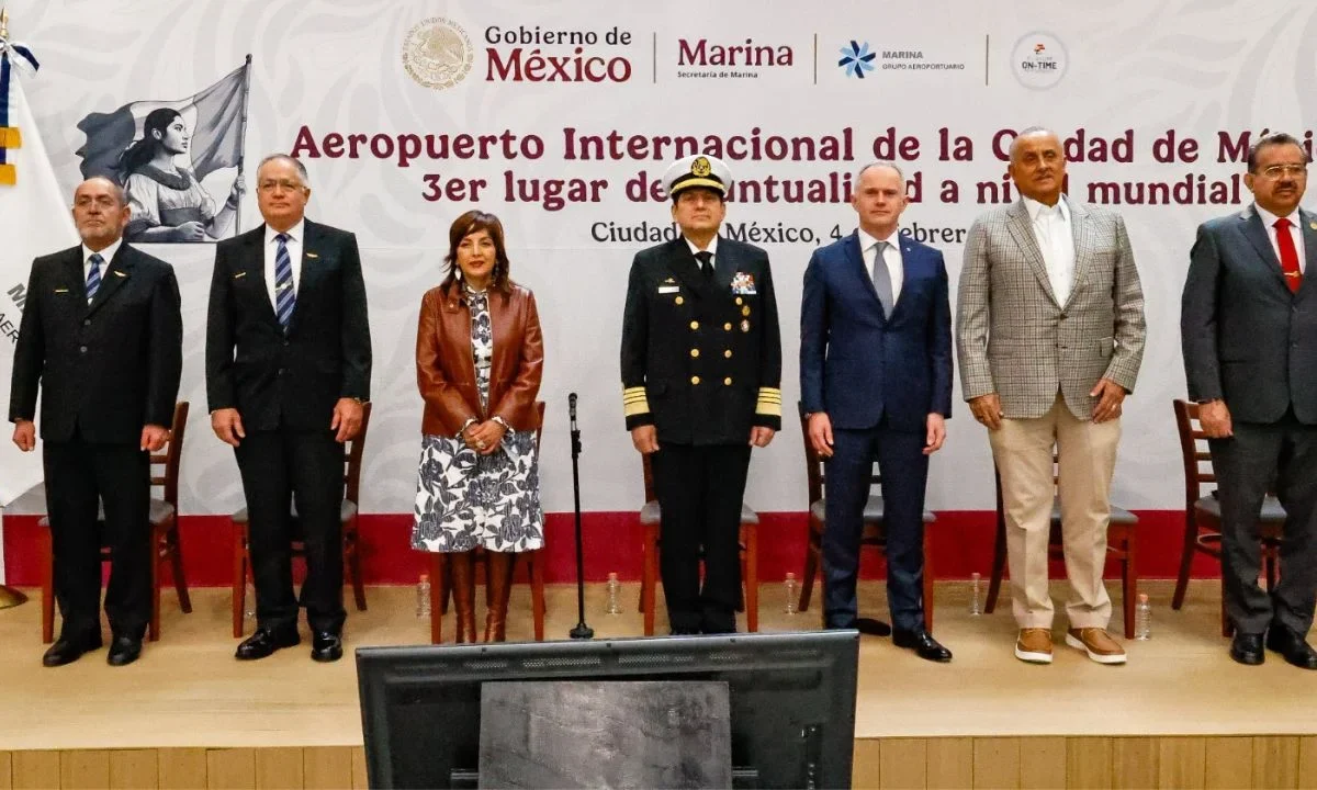 El AICM obtuvo el tercer lugar en puntualidad durante 2025 en la categoría de grandes aeropuertos a nivel mundial, de acuerdo con Cirium.