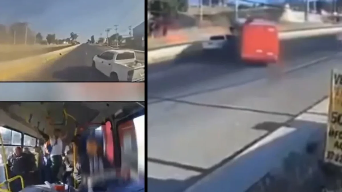 Un chofer de transporte público pone a salvo a los pasajeros de una unidad tras evitar un bloqueo en Jalisco.