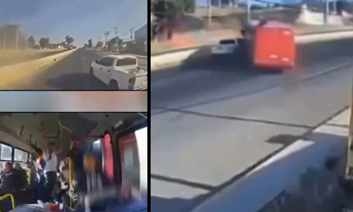 Un chofer de transporte público pone a salvo a los pasajeros de una unidad tras evitar un bloqueo en Jalisco.