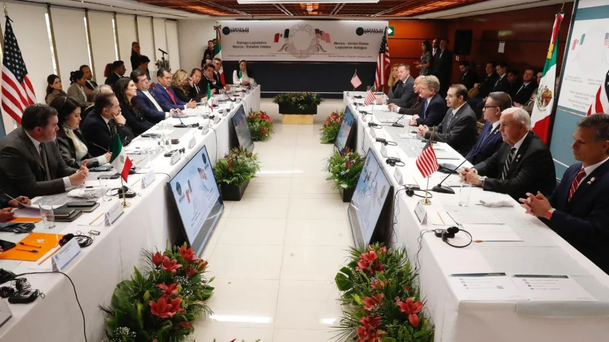 Congresistas de EU y de México se reunieron en la Cámara de Diputados para dialogar sobre comercio, seguridad, migración, entre otros temas.