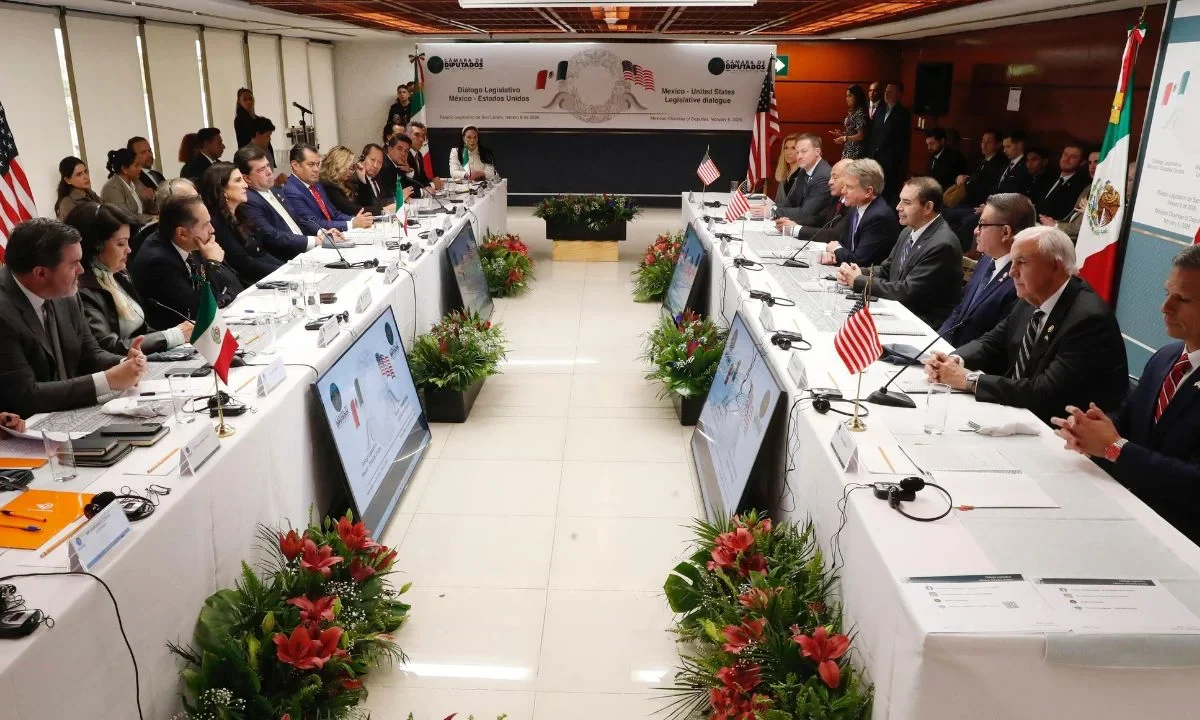 Congresistas de EU y de México se reunieron en la Cámara de Diputados para dialogar sobre comercio, seguridad, migración, entre otros temas.