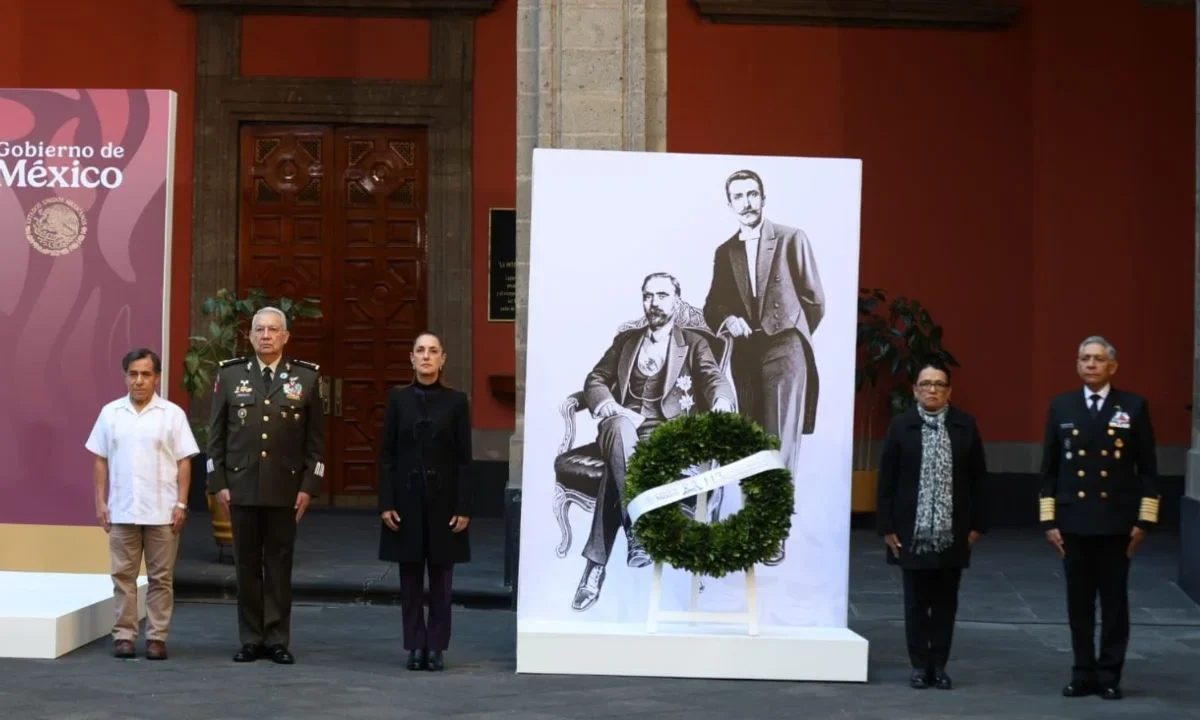 Encabeza Sheinbaum conmemoración del 113 aniversario luctuoso de Madero y Pino Suárez
