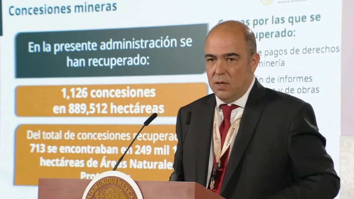 Fernando Aboitiz Saro informó que durante la actual administración se han recuperado mil 126 concesiones mineras que no eran explotadas o no cumplían con el pago de derechos.