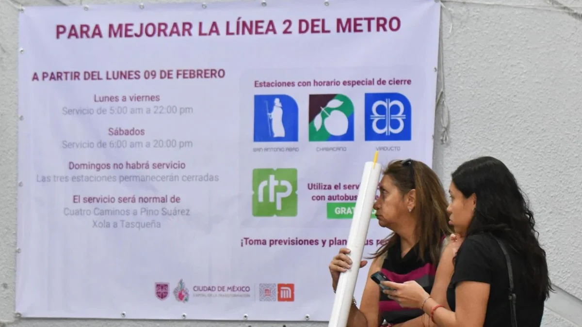 Inicia este lunes horario modificado en Línea 2 del Metro por mantenimiento