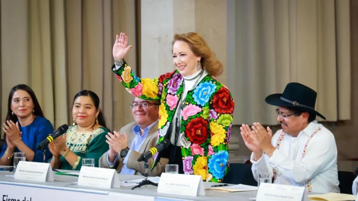 La ministra Yasmín Esquivel Mossa participó en la firma del Convenio Marco entre la Suprema Corte de Justicia de la Nación y el Instituto Nacional de los Pueblos Indígenas,