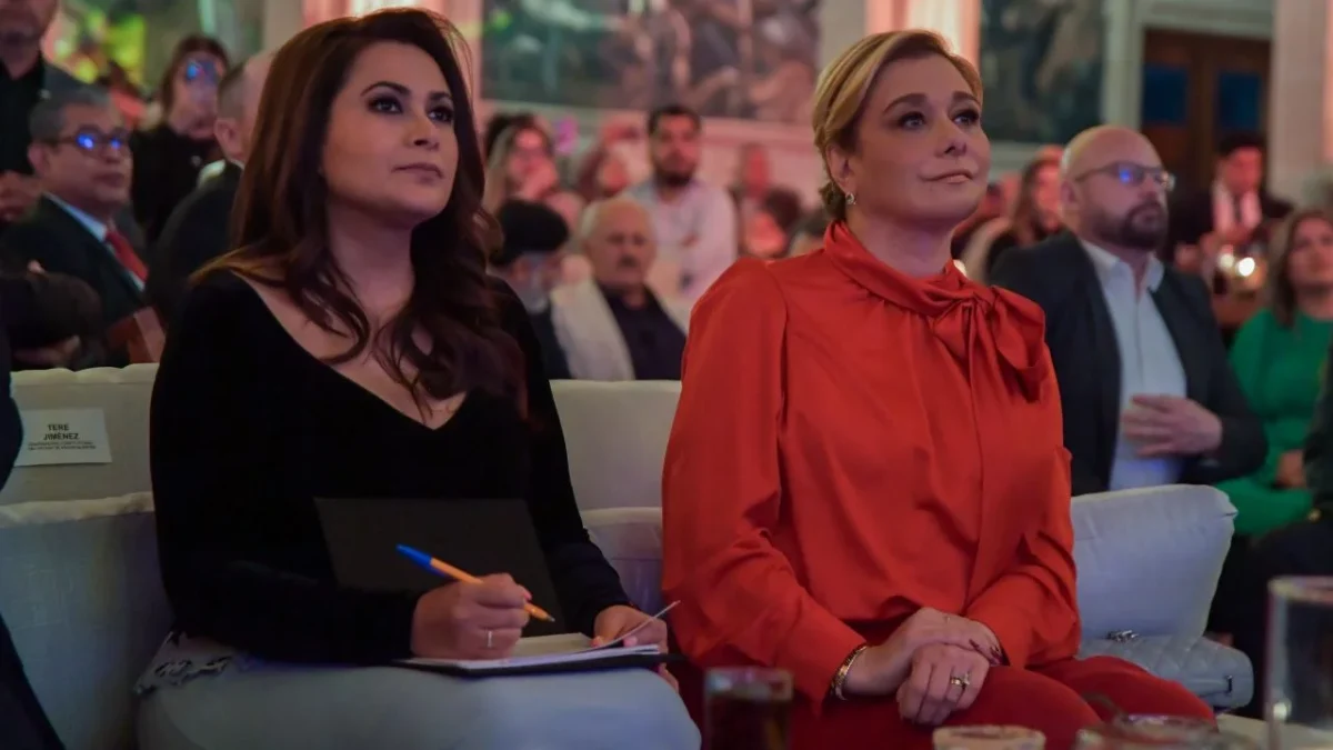 Las gobernadoras de Chihuahua y Aguascalientes, Maru Campos y Tere Jiménez, se reunieron en la presentación de la Feria de San Marcos.