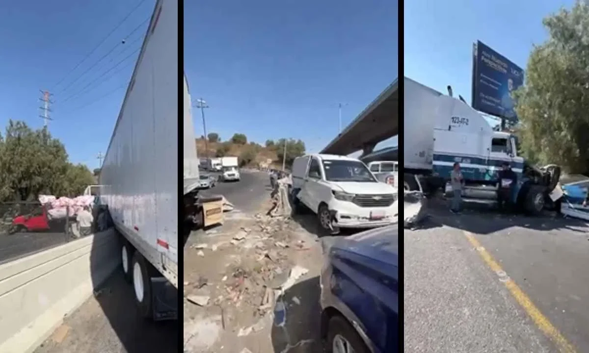 Se registró un nuevo accidente en la autopista Chamapa-Lechería; el multichoque ocasionó un cierre vial.