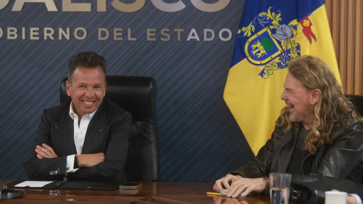 Pablo Lemus Navarro se reunió con Fher Olvera, líder de Maná, para coordinar una sorpresa en Jalisco de cara al Mundial 2026.