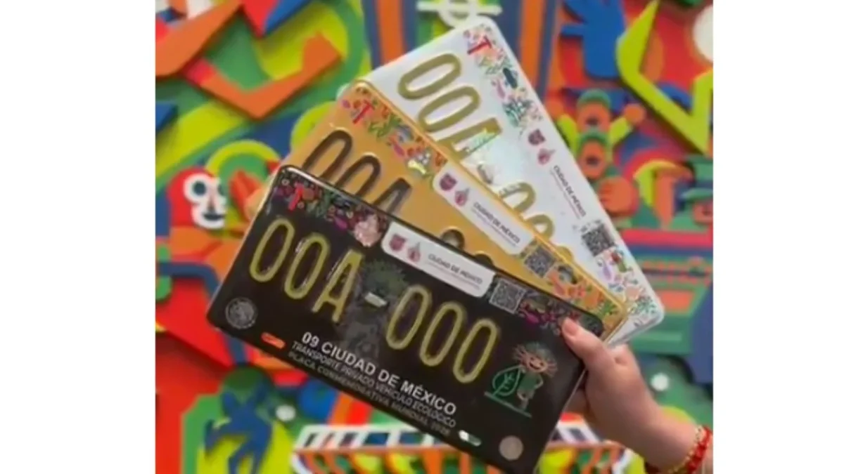 Diseño especial de placas vehiculares conmemorativas de la Copa Mundial de la FIFA 2026 que circularán en México durante el torneo internacional.