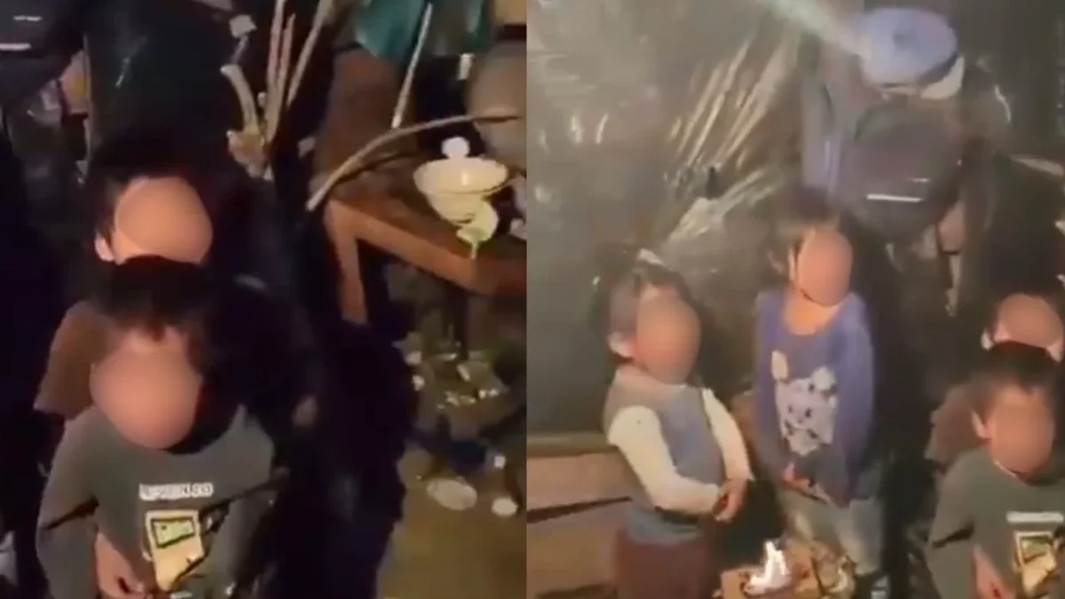 Recatan a ocho niños de una casa de cartón en Chiapas