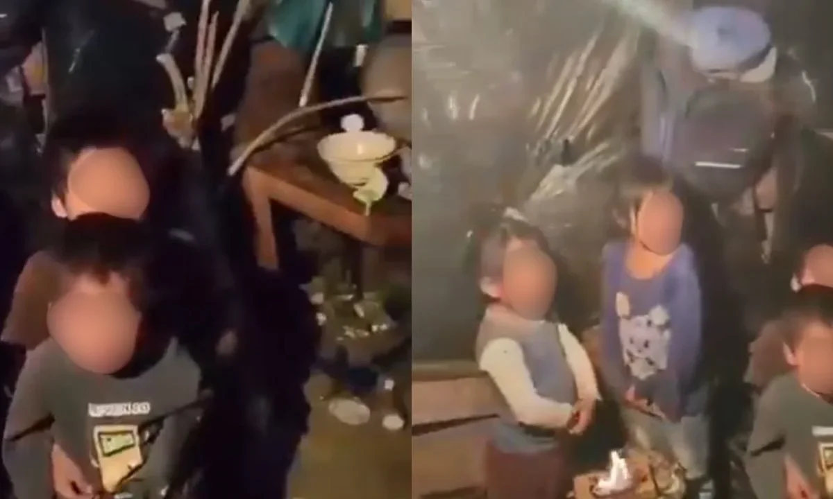 Recatan a ocho niños de una casa de cartón en Chiapas